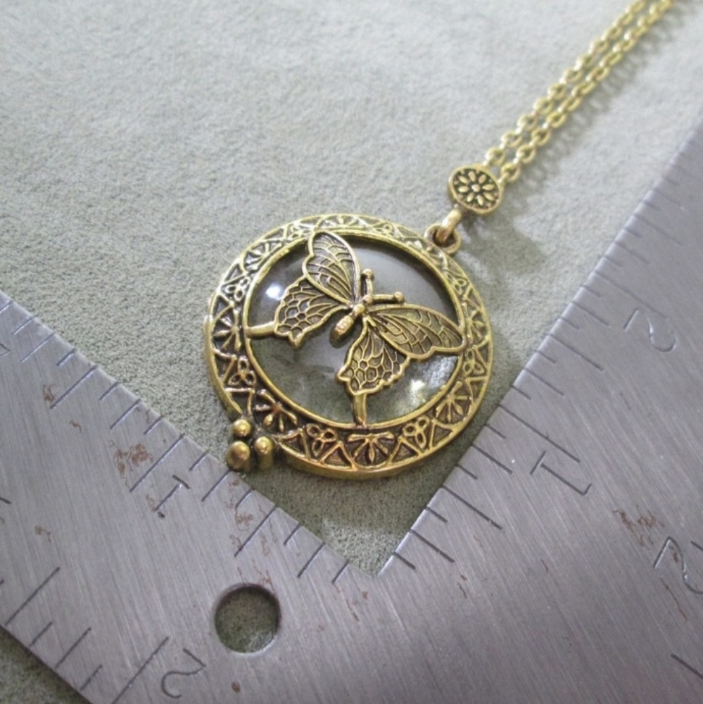 Magnify Glass Butterfly Necklace - Picture 7 of 13
